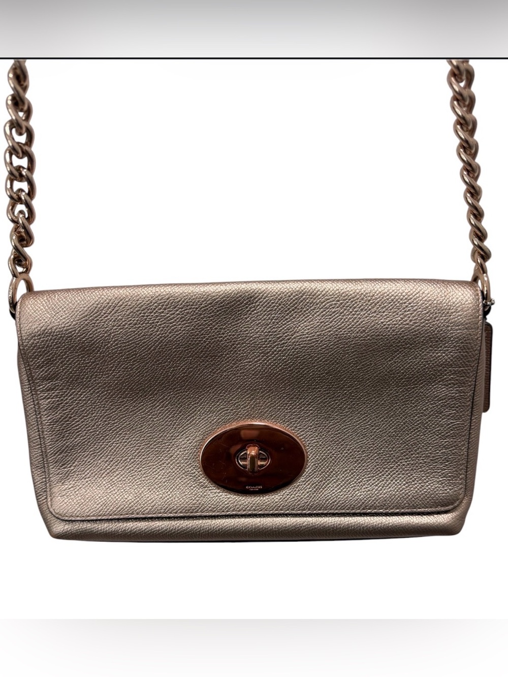 COACH Crossbody Bag Rose Gold Metallic